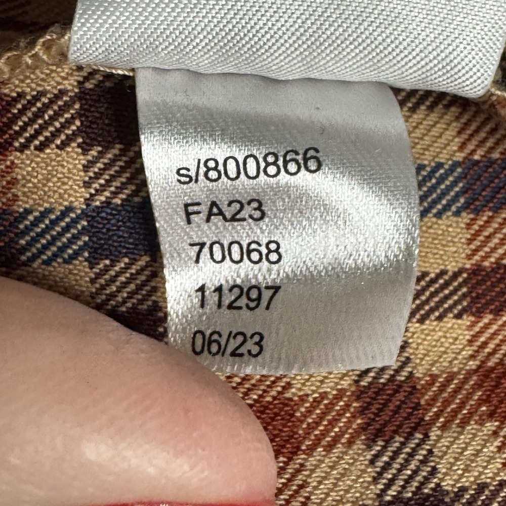 Loft‎ Skirt Womens Size 12 Brown Plaid Lined Side Button Academia Fall Autumn - Picture 7 of 7